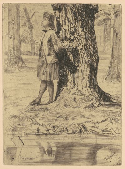 Seymour står under et træ af James Abbott McNeill Whistler