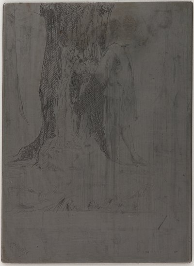 Seymour står under et træ af James Abbott McNeill Whistler