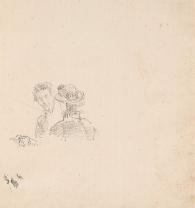 Skitse: Selvportræt med Miss R. Birnie Philip af James McNeill Whistler
