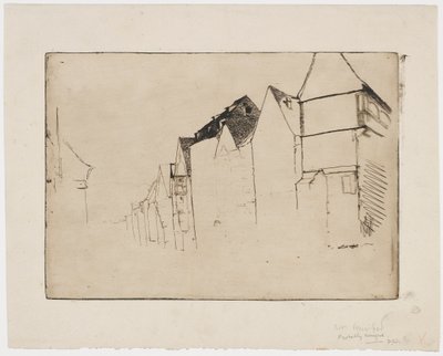 Skitse af huse af James Abbott McNeill Whistler
