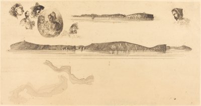 Skitser på Kystundersøgelsespladen af James Abbott McNeill Whistler