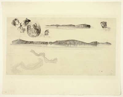 Skitser på Kystundersøgelsespladen af James Abbott McNeill Whistler