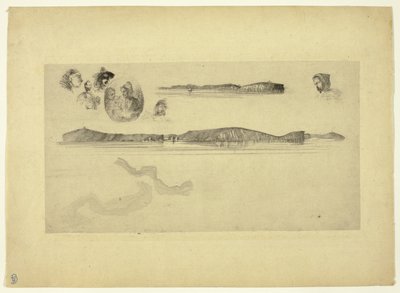 Skitser på Kystundersøgelsespladen af James Abbott McNeill Whistler