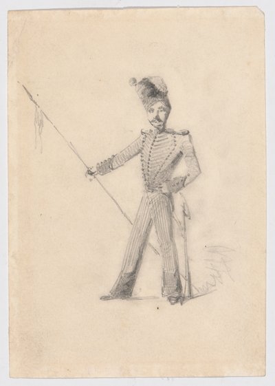 Soldat med Lance af James Abbott McNeill Whistler