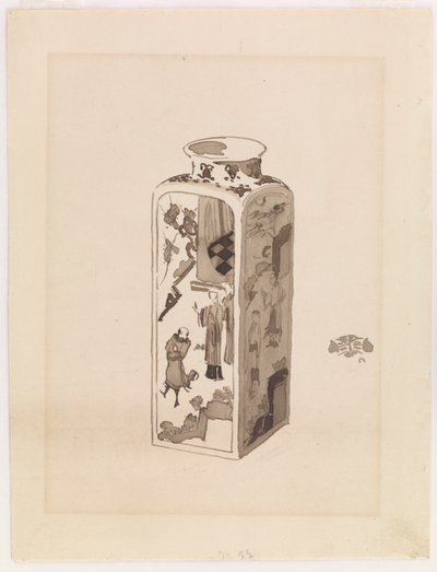 Firkantet beholder med ekspanderende hals af James Abbott McNeill Whistler