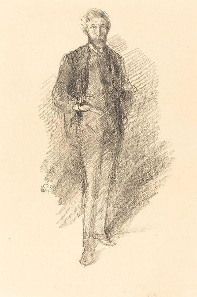 Studie: Joseph Pennell af James Abbott McNeill Whistler