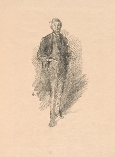 Studie: Joseph Pennell af James Abbott McNeill Whistler