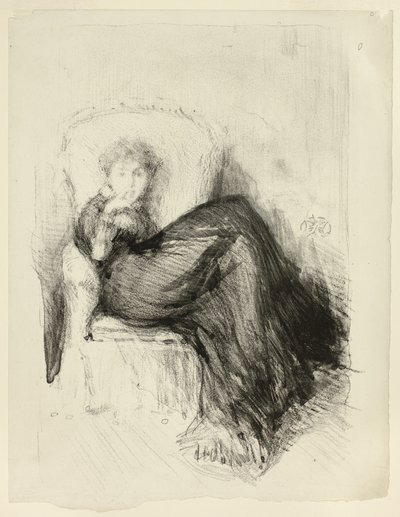 Studie: Maud Siddende af James Abbott McNeill Whistler
