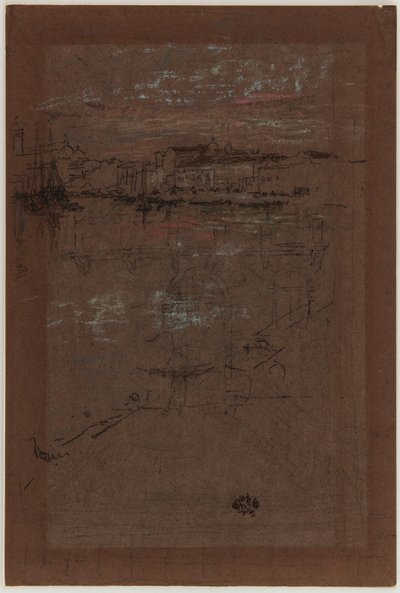 Solnedgang, i rødt og brunt af James Abbott McNeill Whistler