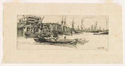 Thames Warehouses af James Abbott McNeill Whistler