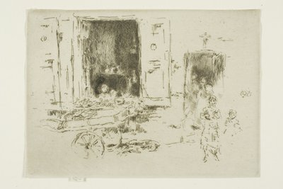 The Barrow - Marolles-distriktet, Bruxelles af James Abbott McNeill Whistler
