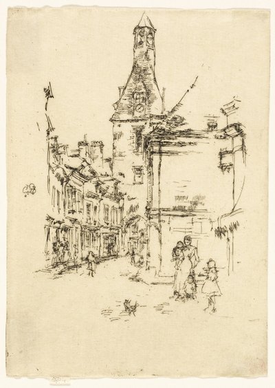 Klokketårnet - Amboise af James Abbott McNeill Whistler