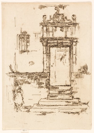 Døren til kapellet, Montrésor af James McNeill Whistler