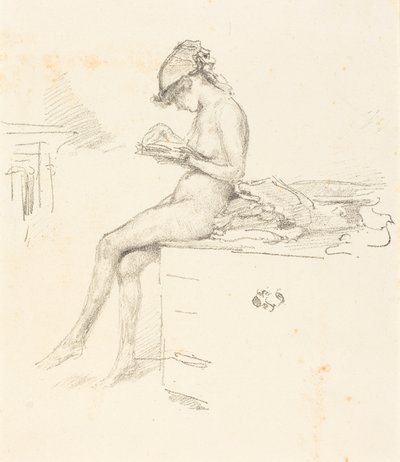 Den lille nøgne model, læsende af James McNeill Whistler