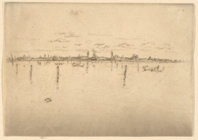 Det lille Venedig, fra det første Venedig-sæt (Venedig, en serie af tolv ætsninger) af James Abbott McNeill Whistler