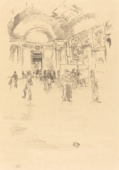 The Long Gallery, Louvre af James Abbott McNeill Whistler
