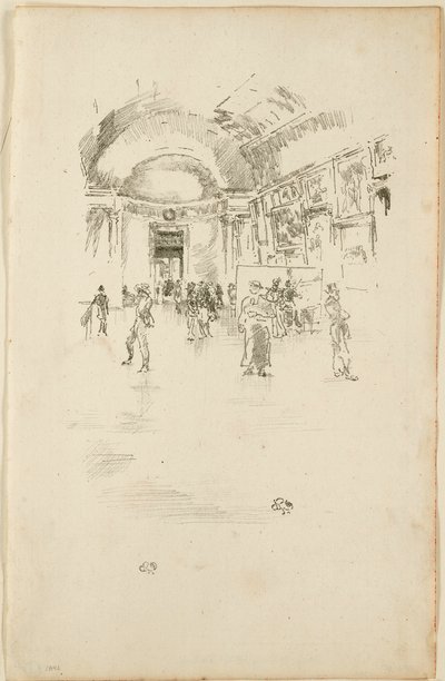 The Long Gallery, Louvre af James Abbott McNeill Whistler