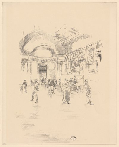 The Long Gallery, Louvre af James Abbott McNeill Whistler