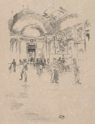 Den Lange Galleri, Louvre af James McNeill Whistler