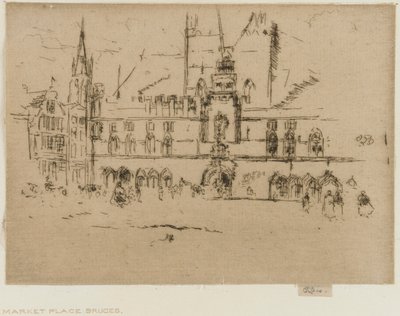 Markedet, Brugge af James Abbott McNeill Whistler