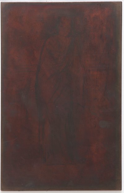Modellen hviler: Trykplade/blok af James Abbott McNeill Whistler