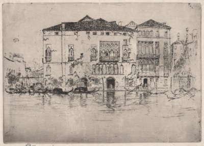 Paladserne, fra det første Venedig-sæt (Venedig, en serie af tolv ætsninger) af James Abbott McNeill Whistler