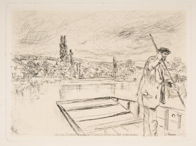Fladbundet båd af James McNeill Whistler
