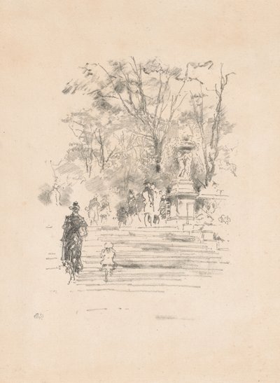 The Steps, Luxembourg af James Abbott McNeill Whistler