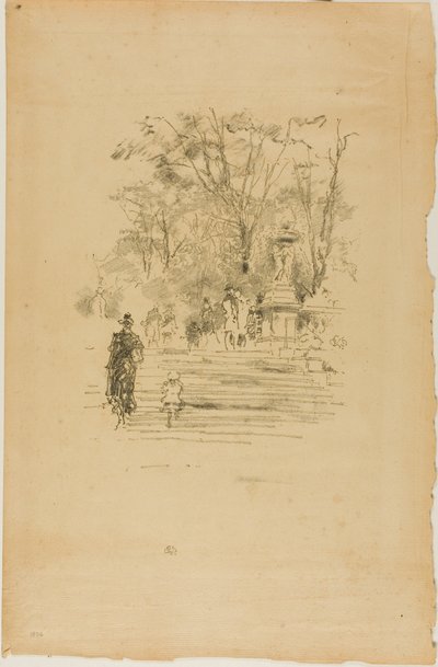 The Steps, Luxembourg af James Abbott McNeill Whistler