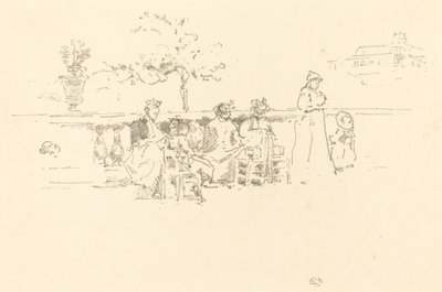 The Terrace, Luxembourg af James Abbott McNeill Whistler