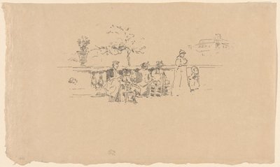 The Terrace, Luxembourg af James Abbott McNeill Whistler