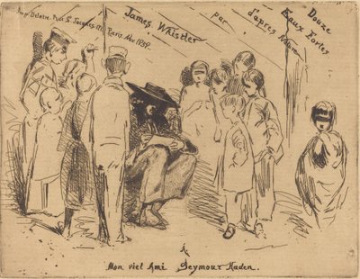 Titelsiden til "Tolv ætsninger fra naturen" af James Abbott McNeill Whistler