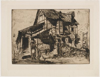 Den usikre bolig. En af de tolv ætsninger fra naturen. (Det franske sæt) af James Abbott McNeill Whistler