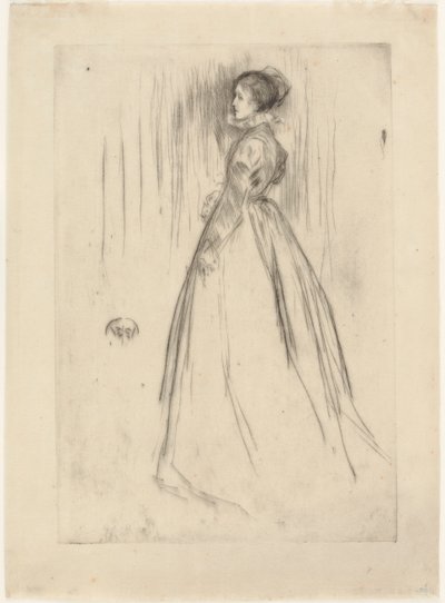 The Velvet Dress (Mrs. Leyland) af James Abbott McNeill Whistler