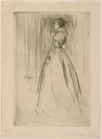 The Velvet Dress (Mrs. Leyland) af James Abbott McNeill Whistler