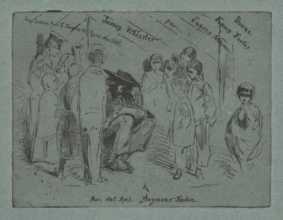 Titelside til "Tolv ætsninger fra naturen" af James Abbott McNeill Whistler