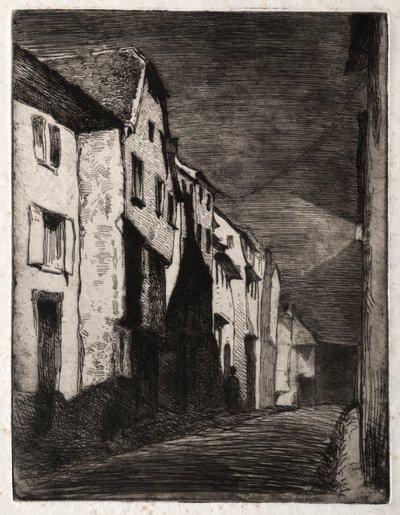 Tolv raderinger fra naturen:  Gade i Saverne af James McNeill Whistler