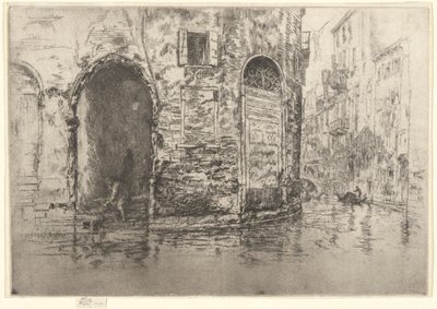 To døråbninger, fra det første Venedig-sæt (Venedig, en serie af tolv ætsninger) af James Abbott McNeill Whistler