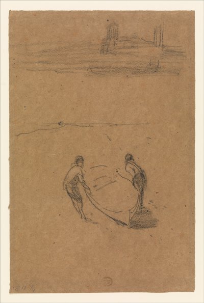 Zwei Männer und ein Boot af James McNeill Whistler