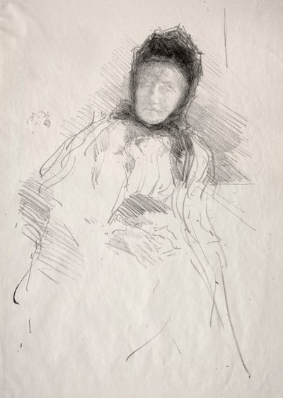 Ufærdig skitse af Lady Haden af James McNeill Whistler