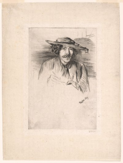 Whistler med en hat af James Abbott McNeill Whistler
