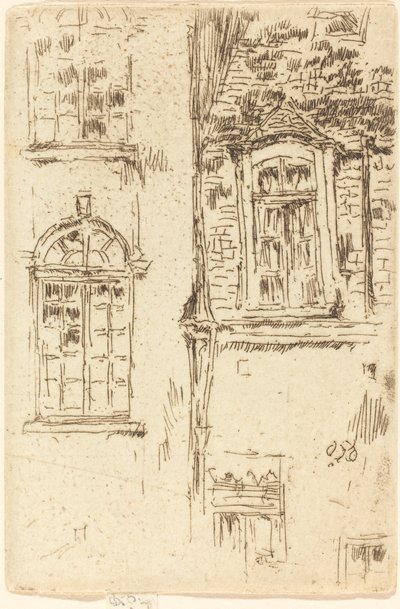 Vinduer overfor Hotel, Bourges af James Abbott McNeill Whistler