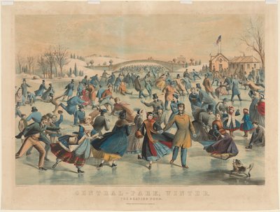 Central Park, Winter: The Skating Pond af James Merritt Ives
