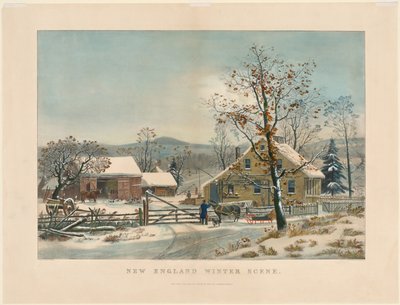 New England vinterscene af James Merritt Ives