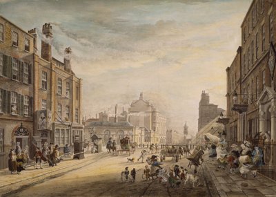 Udsigt mod Hanover Square Viser Holles Street, London af James Miller