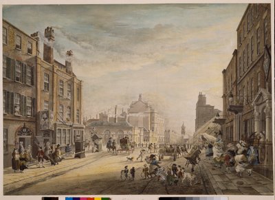 Udsigt mod Hanover Square Viser Holles Street, London, 1773-1791 af James Miller