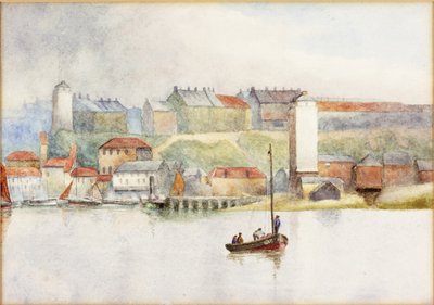 High and Low Lights North Shields (blyant og akvarel på papir) af James Miller Brown