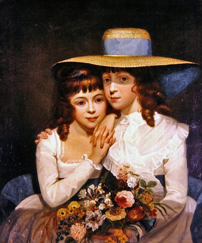 The Leicester Sisters (olie på lærred) af James Northcote