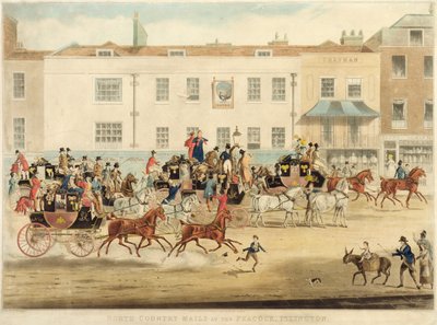 North Country Mails på The Peakcock, Islington, 1838 af James Pollard