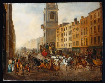 The London-to-Brighton Coach ved Cheapside, 18. juli 1831 af James Pollard